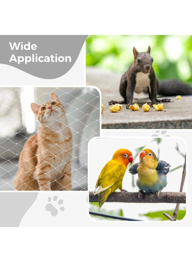 Tanyaz Nylon Pet Mesh Fence for Stairs Window, Anti-Fall Mesh Fence Netting for Balcony, Cat Netting Anti Bird Netting for Garden Balcony for Pet Safety Net - Image 3